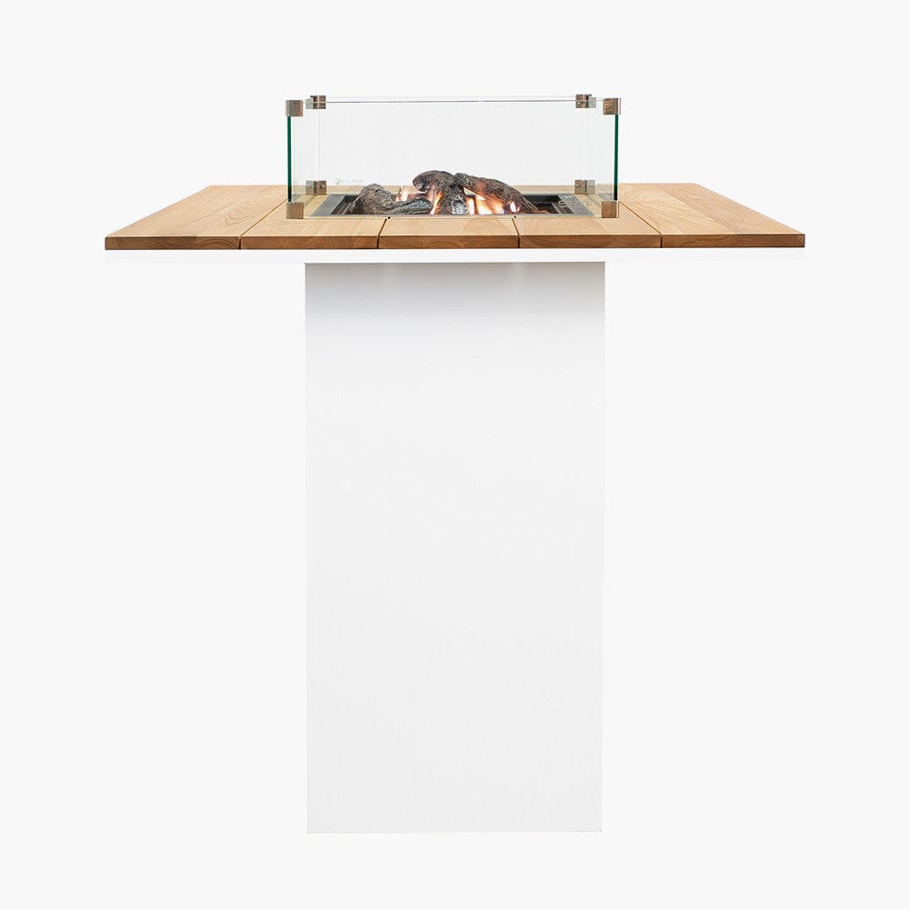 Cosiloft 100 Bar Table White and Teak.