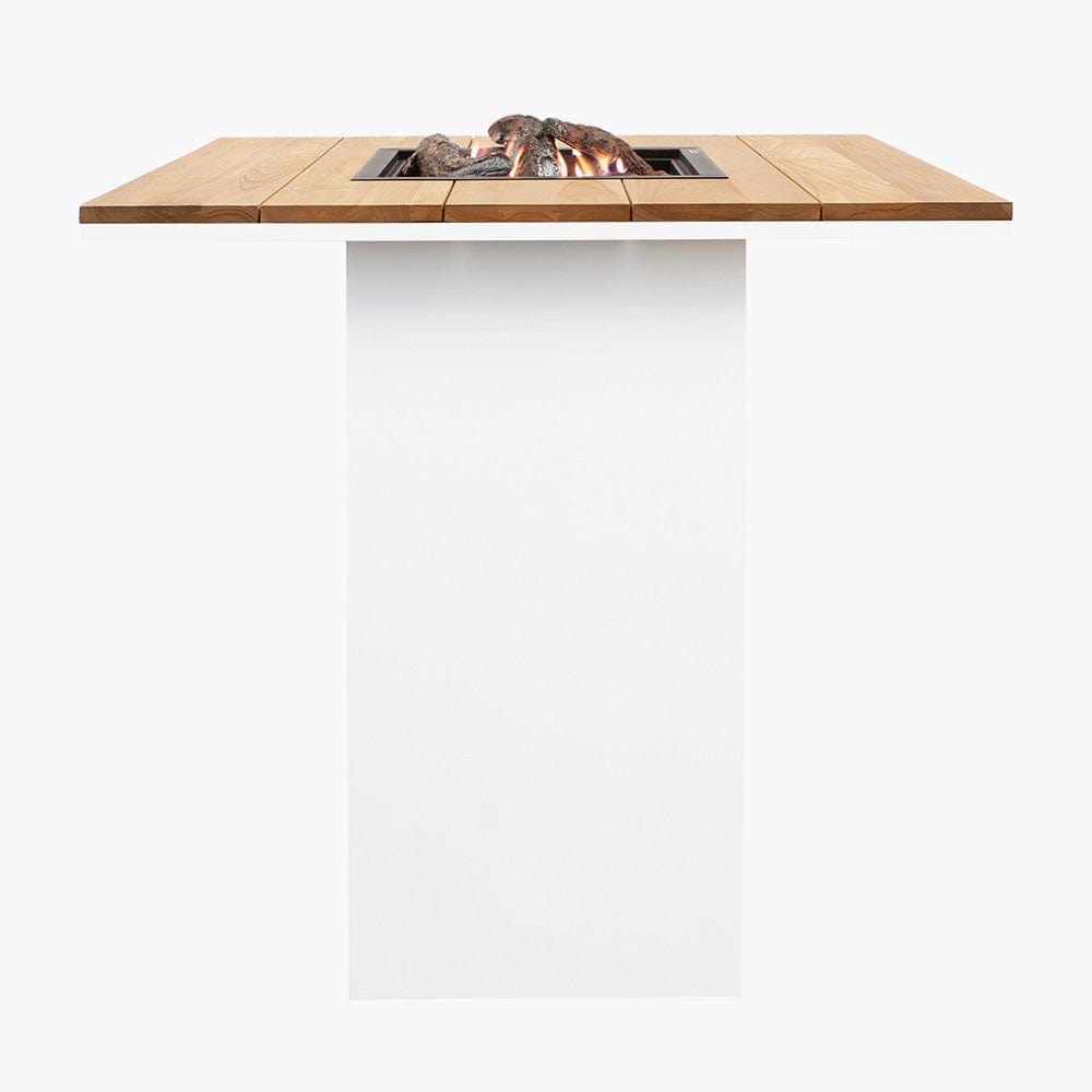 Cosiloft 100 Bar Table White and Teak.