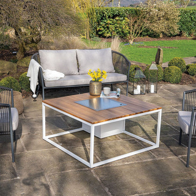 Pacific Lifestyle Outdoors Cosiloft 100 White and Teak House of Isabella UK