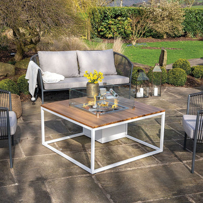 Pacific Lifestyle Outdoors Cosiloft 100 White and Teak House of Isabella UK