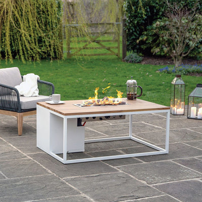 Pacific Lifestyle Outdoors Cosiloft 120 White and Teak House of Isabella UK