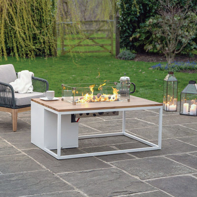 Pacific Lifestyle Outdoors Cosiloft 120 White and Teak House of Isabella UK