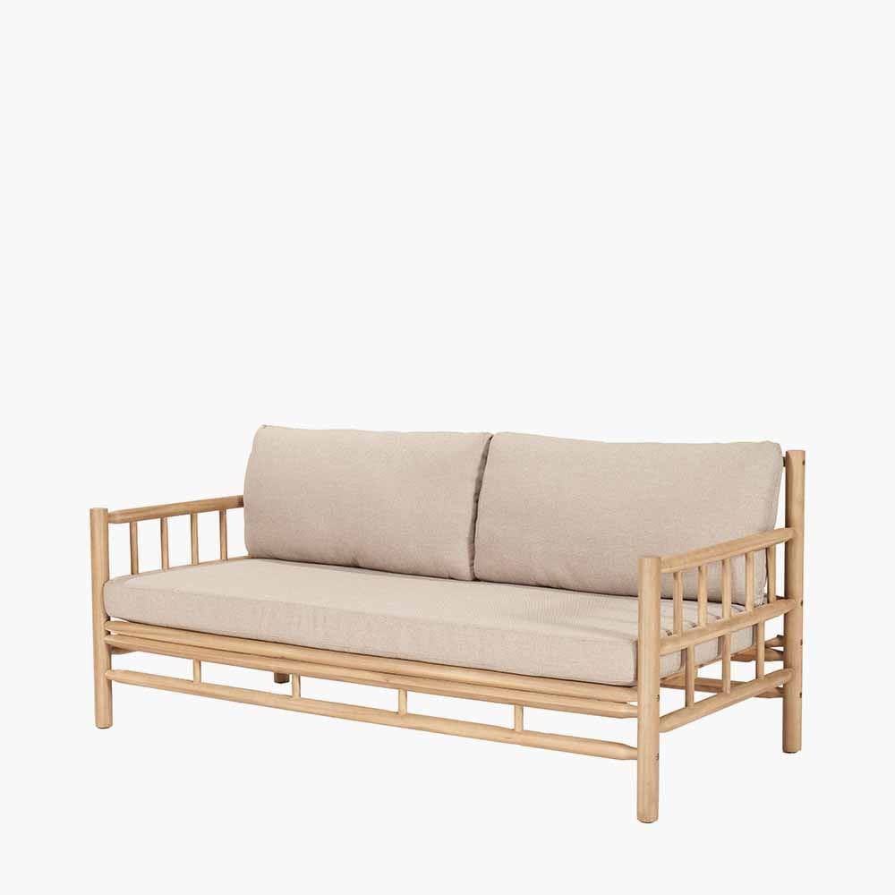 Pacific Lifestyle Outdoors Costa Rica Natural Bamboo Finish Lounge Set House of Isabella UK