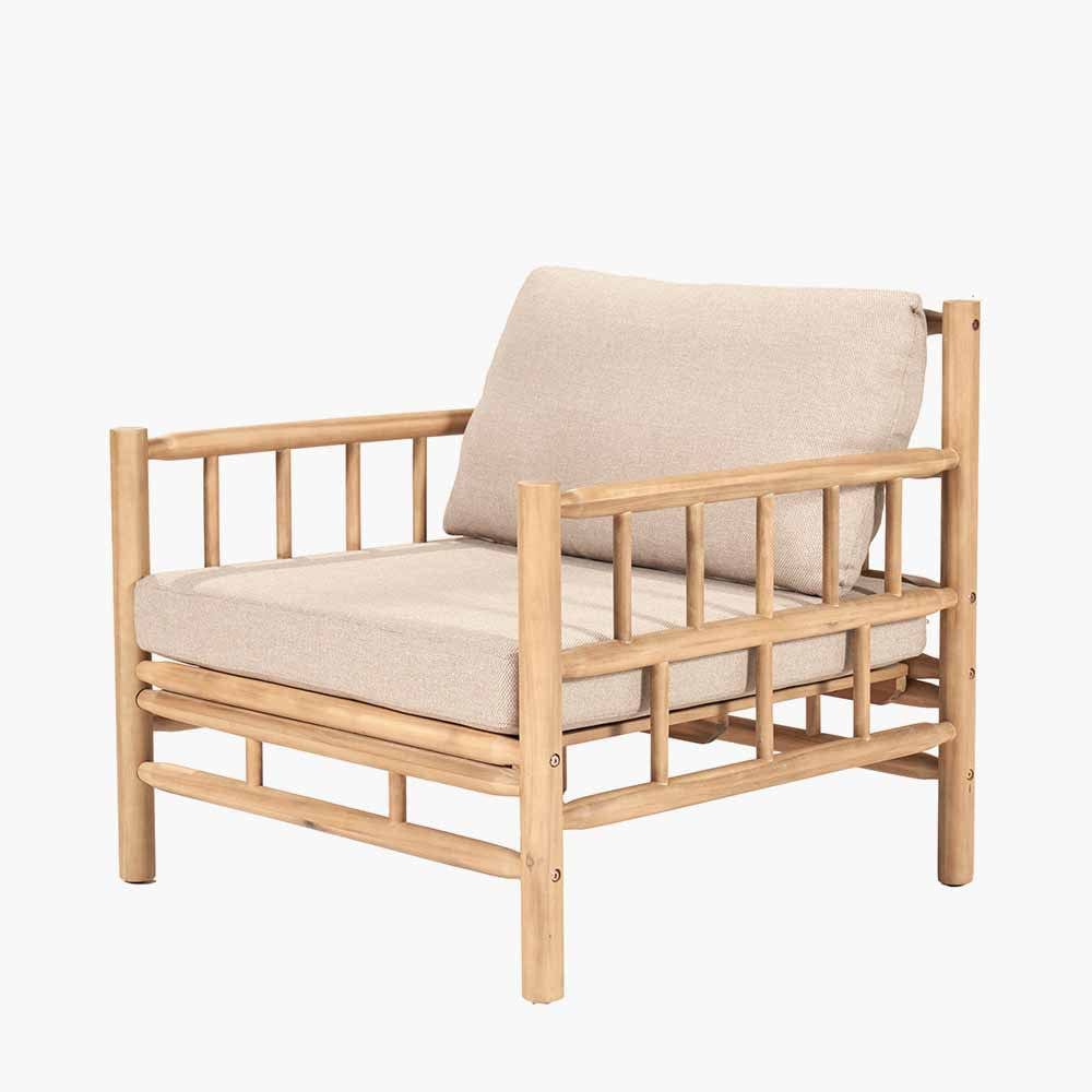 Costa Rica Natural Bamboo Finish Outdoor Seating Set.