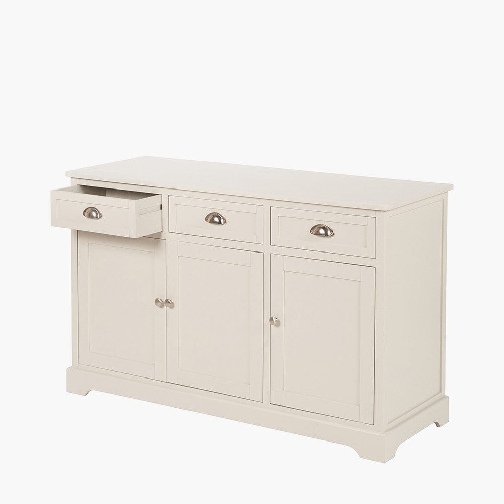 Pacific Lifestyle Outdoors Croft Linen Pine Wood 3 Door 3 Drawer Unit House of Isabella UK