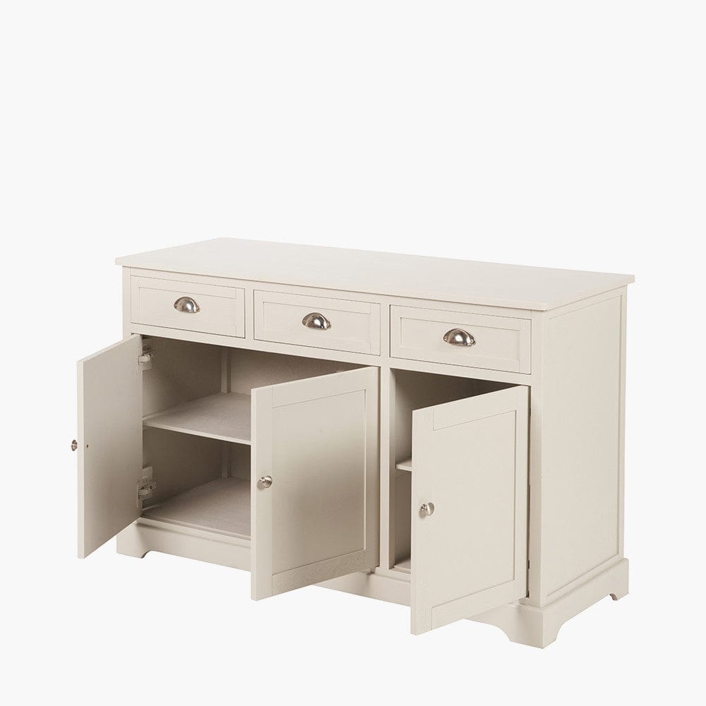 Croft Linen Pine Wood 3 Door 3 Drawer Unit.