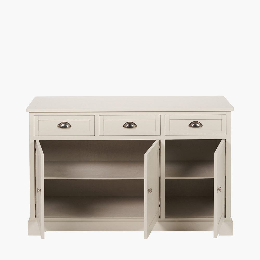 Croft Linen Pine Wood 3 Door 3 Drawer Unit.