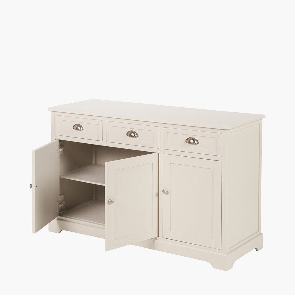 Croft Linen Pine Wood 3 Door 3 Drawer Unit.