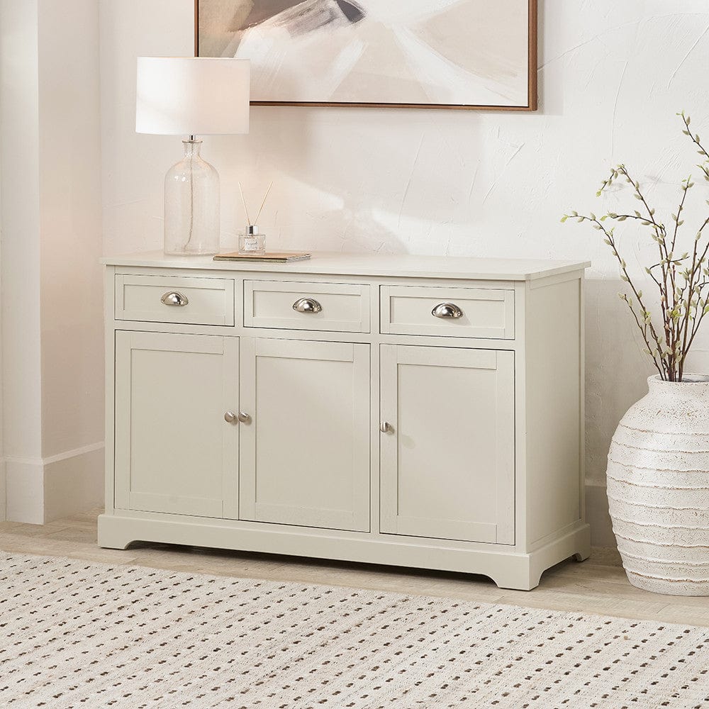 Croft Linen Pine Wood 3 Door 3 Drawer Unit.