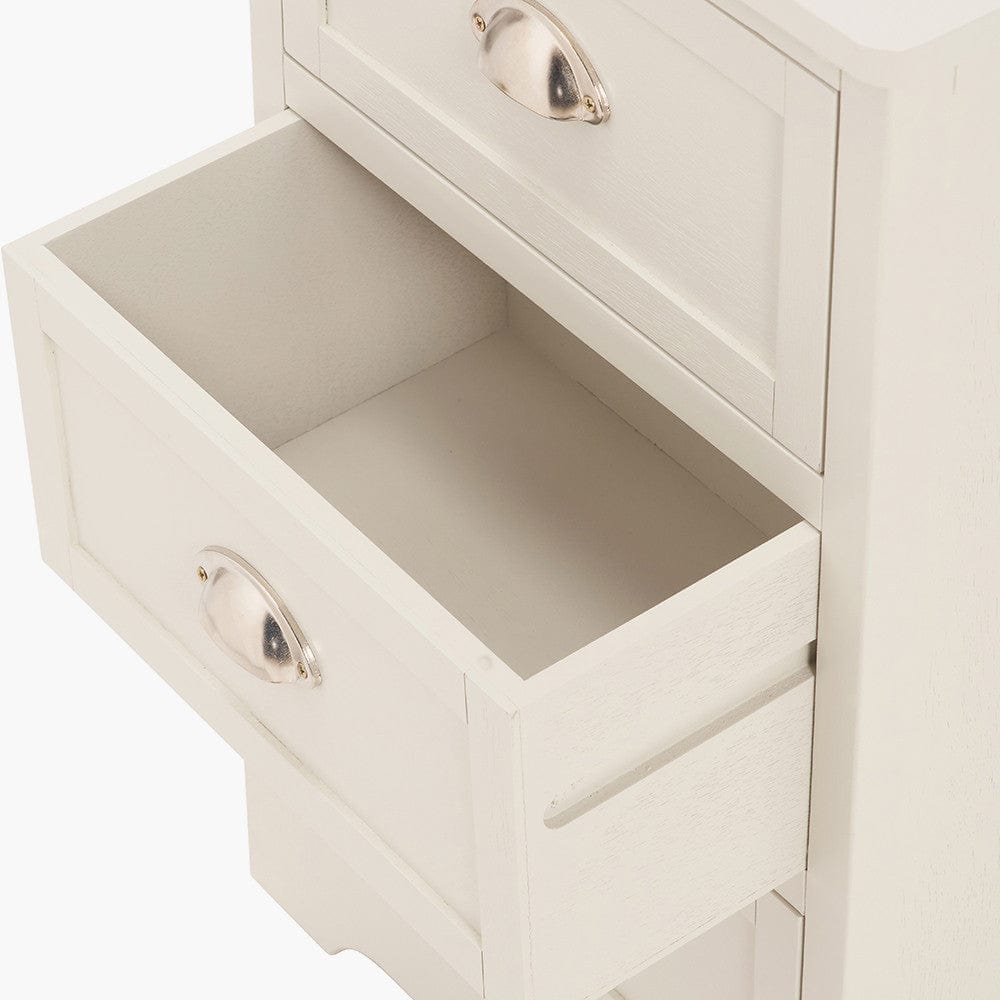 Croft Linen Pine Wood 3 Drawer Tall Unit.
