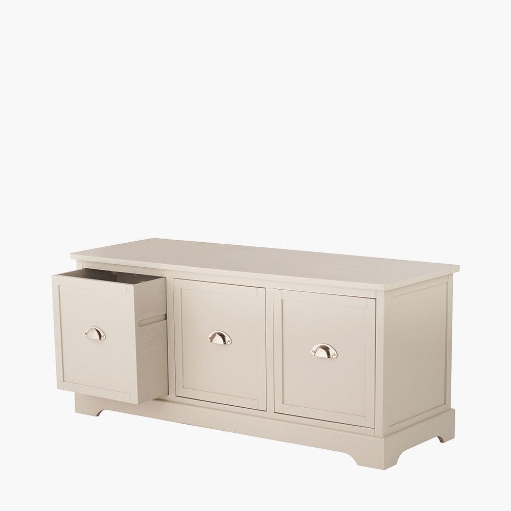 Croft Linen Pine Wood 3 Drawer Unit.