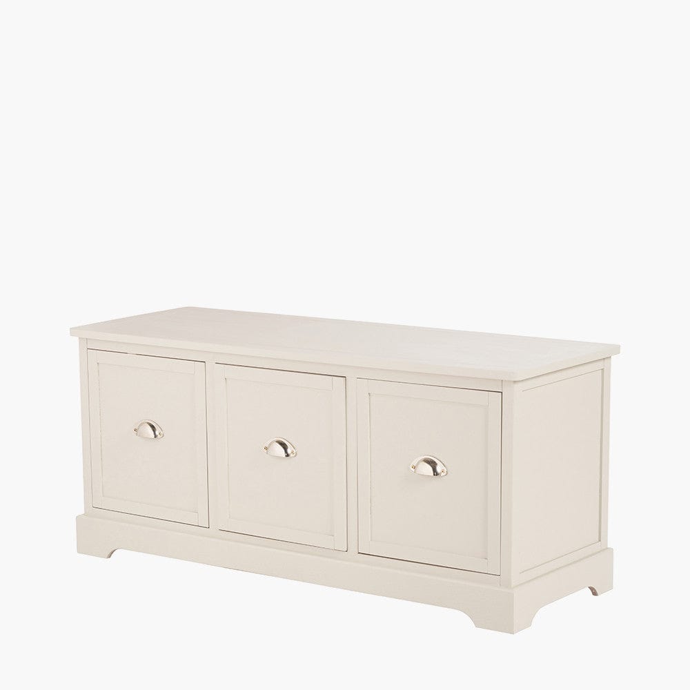 Croft Linen Pine Wood 3 Drawer Unit.