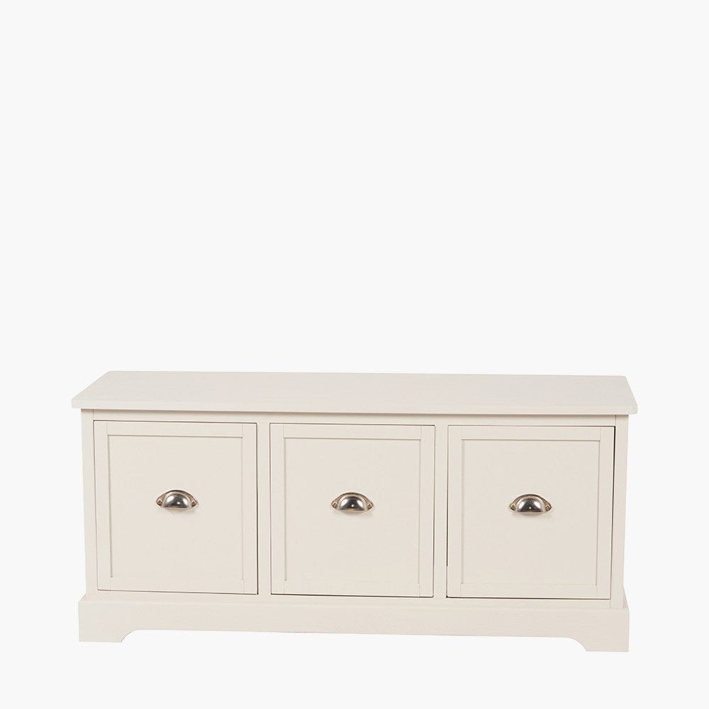 Croft Linen Pine Wood 3 Drawer Unit.