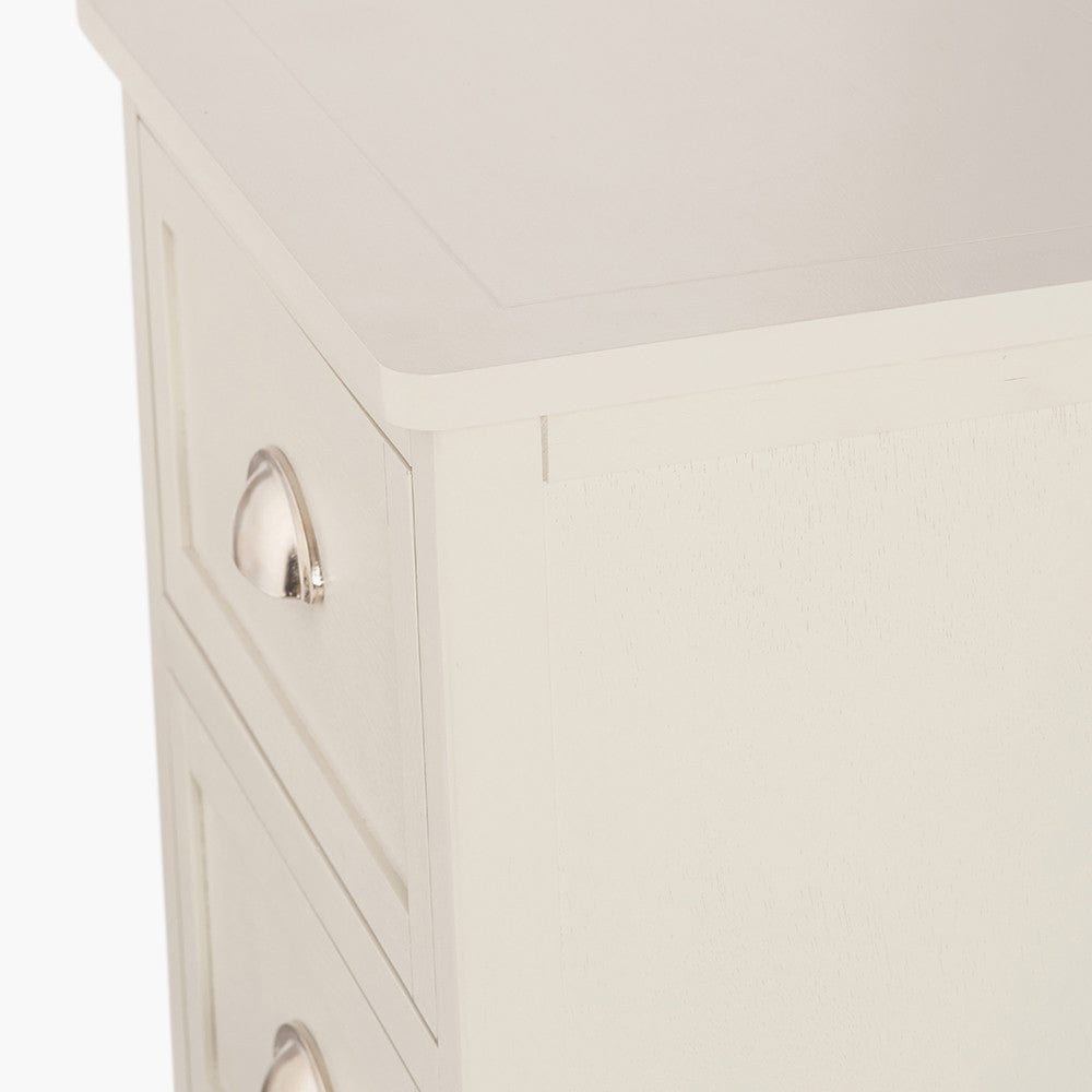 Croft Linen Pine Wood 5 Drawer Tall Unit.