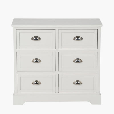 Pacific Lifestyle Outdoors Croft Linen Pine Wood 6 Drawer Unit House of Isabella UK