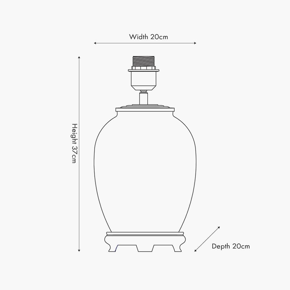 Daikon Flower Medium Glass Table Lamp Base.
