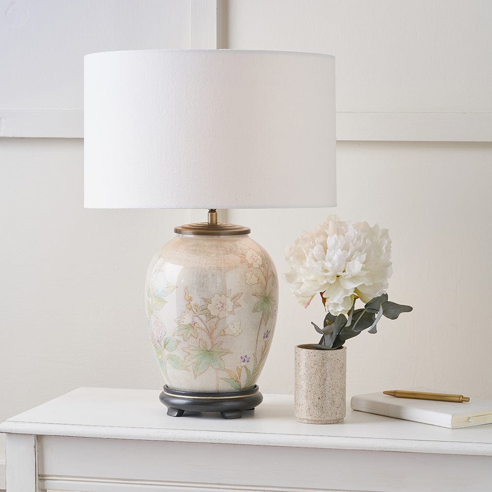 Daikon Flower Medium Glass Table Lamp Base.