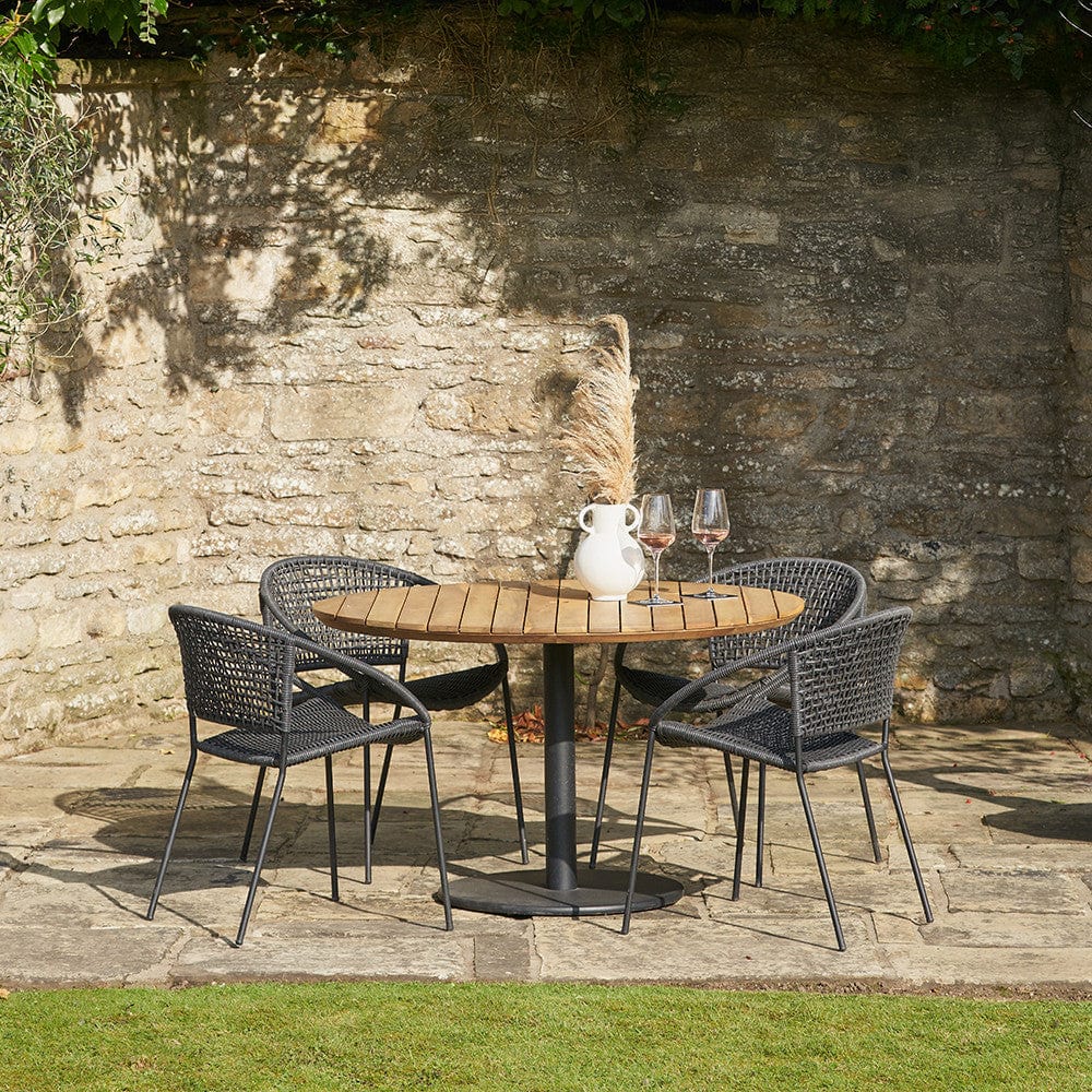 Dakota Black Outdoor 4 Seater Dining Set.