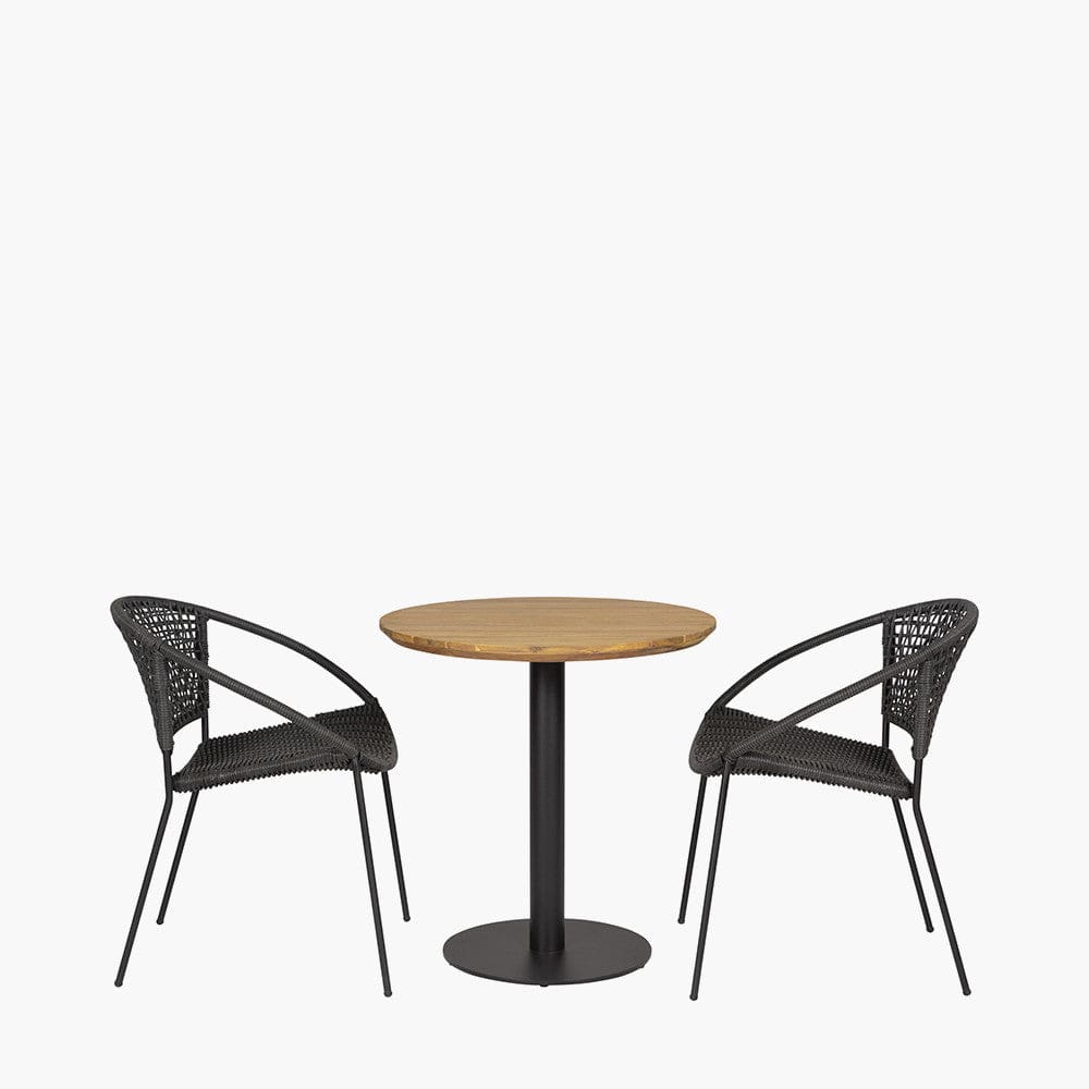 Dakota Black Outdoor Bistro Set.