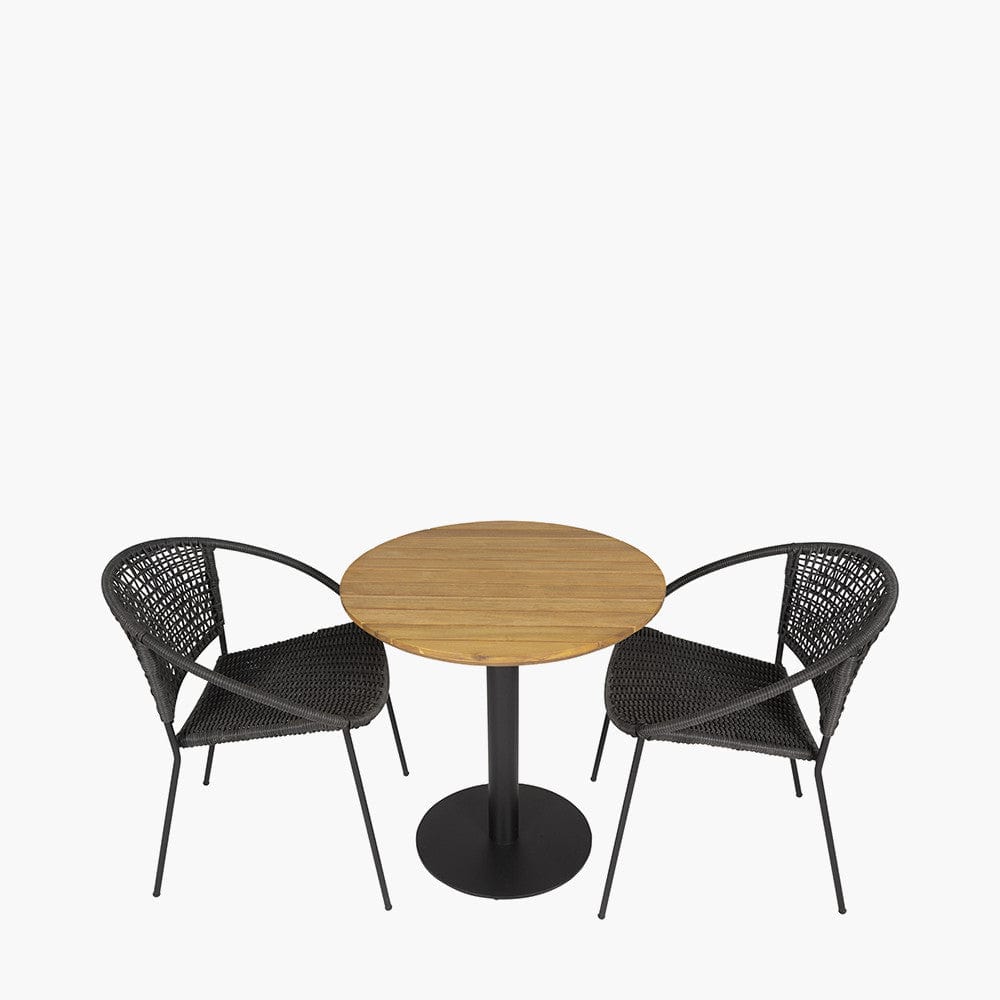 Dakota Black Outdoor Bistro Set.