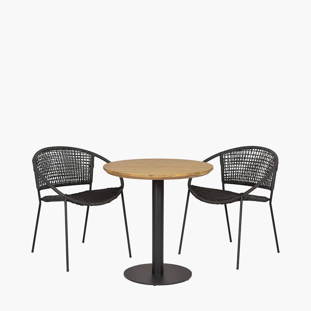 Dakota Black Outdoor Bistro Set.