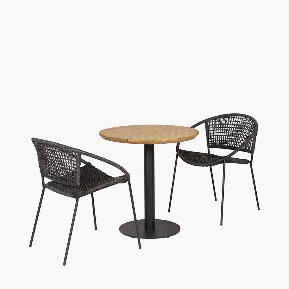 Dakota Black Outdoor Bistro Set.