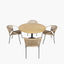 Pacific Lifestyle Outdoors Dakota Natural Wheat Outdoor 4 Seater Dining Set House of Isabella UK