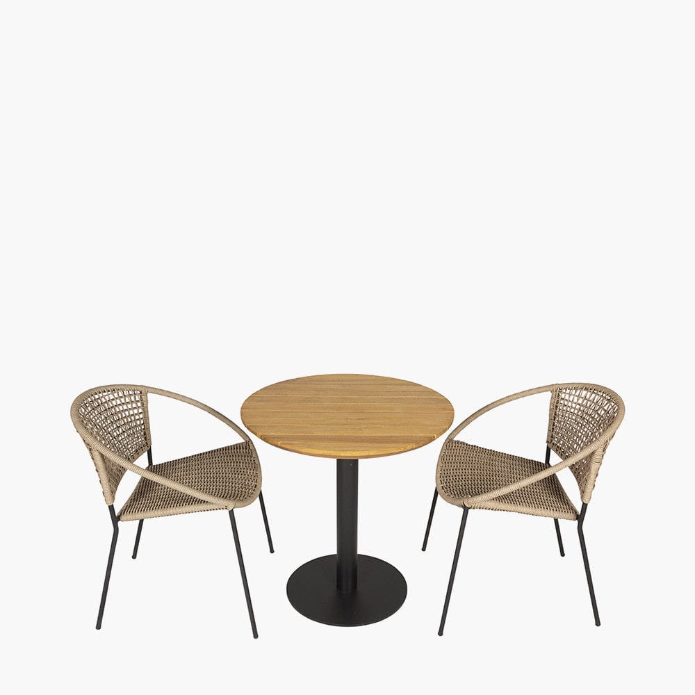 Dakota Natural Wheat Outdoor Bistro Set.