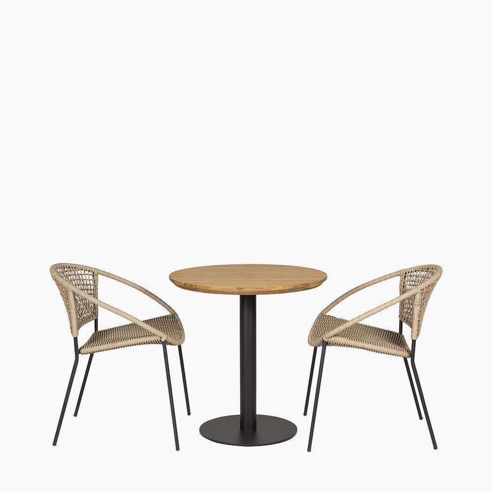 Dakota Natural Wheat Outdoor Bistro Set.