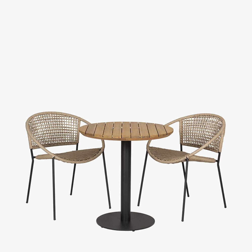 Dakota Natural Wheat Outdoor Bistro Set.