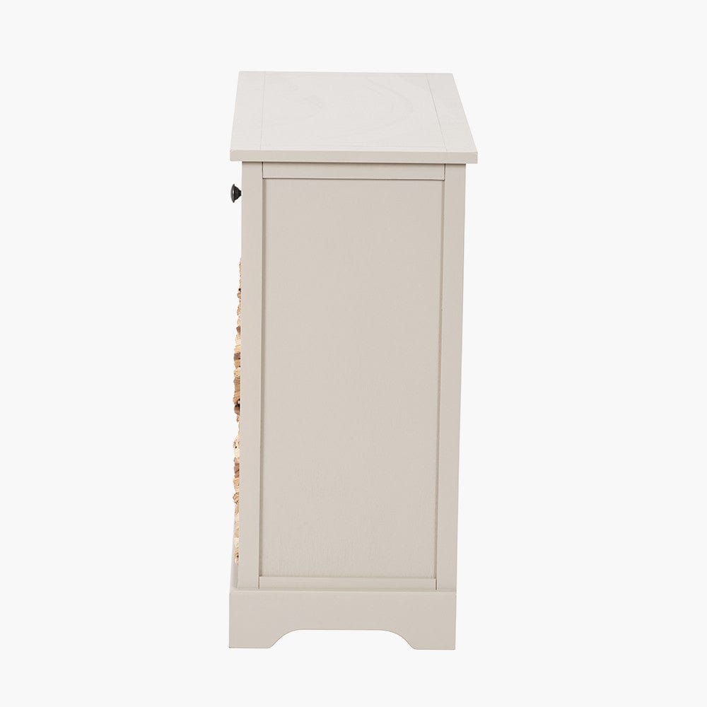 Devonshire Putty Pine Wood 2 Drawer 4 Basket Unit.
