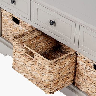 Pacific Lifestyle Outdoors Devonshire Putty Pine Wood 3 Drawer 3 Basket Unit House of Isabella UK