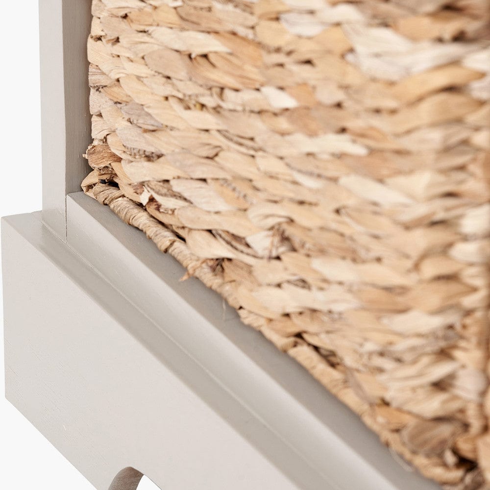 Devonshire Putty Pine Wood 3 Drawer 3 Basket Unit.