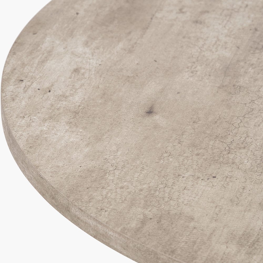 Elkton Concrete Effect Wood Veneer Groove Detail Coffee Table.