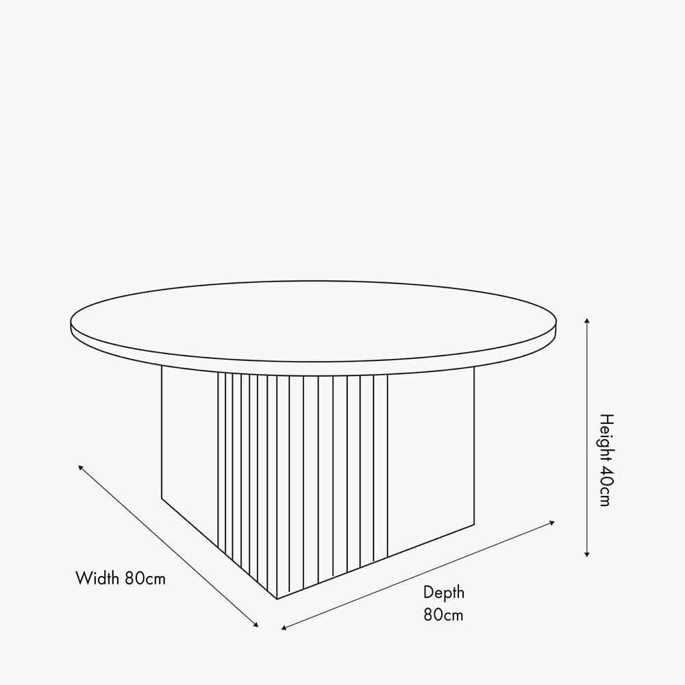 Pacific Lifestyle Outdoors Elkton Concrete Effect Wood Veneer Groove Detail Coffee Table House of Isabella UK