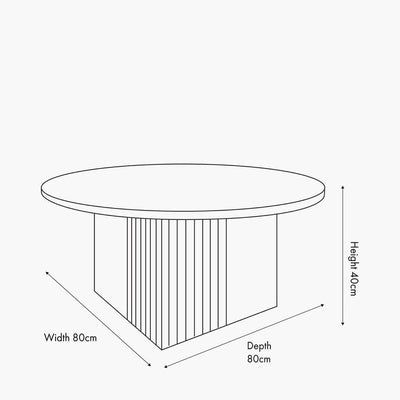 Pacific Lifestyle Outdoors Elkton Concrete Effect Wood Veneer Groove Detail Coffee Table House of Isabella UK