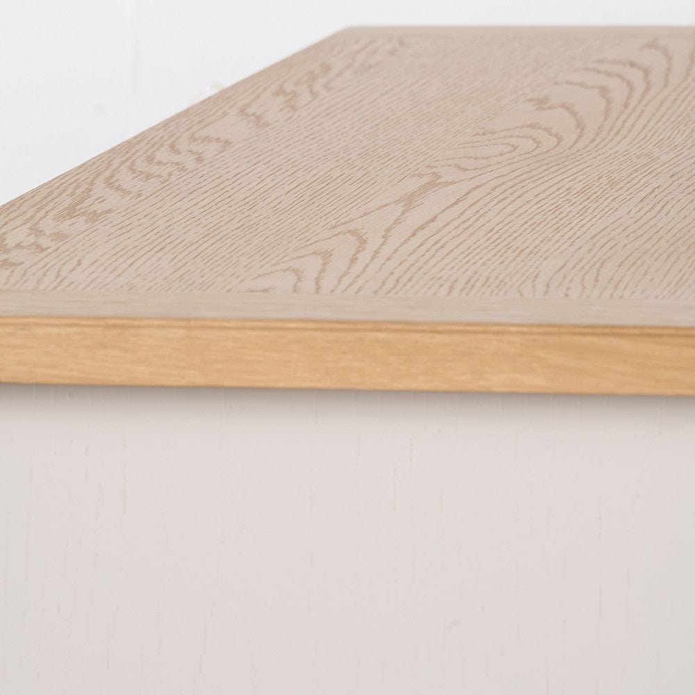 Fairford Parchment White Pine and Oak Wood 5 Drawer Unit.