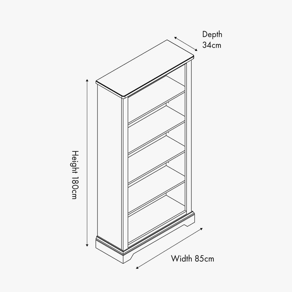 Pacific Lifestyle Outdoors Fairford Parchment White Pine and Oak Wood 5 Shelf Unit House of Isabella UK