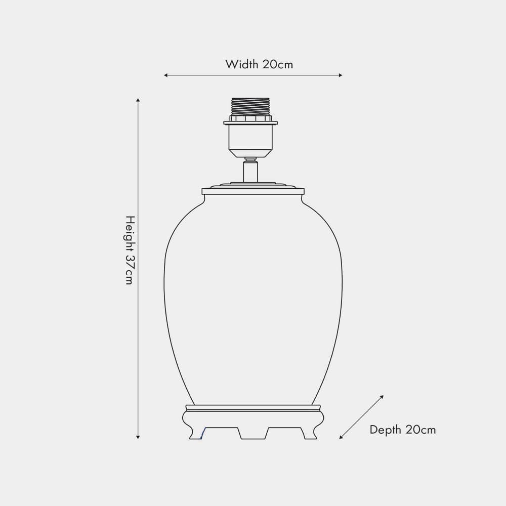 Flamingo Medium Glass Table Lamp Base.