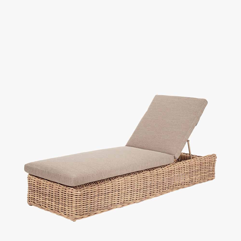 Pacific Lifestyle Outdoors Garda Natural Antique Sunlounger House of Isabella UK