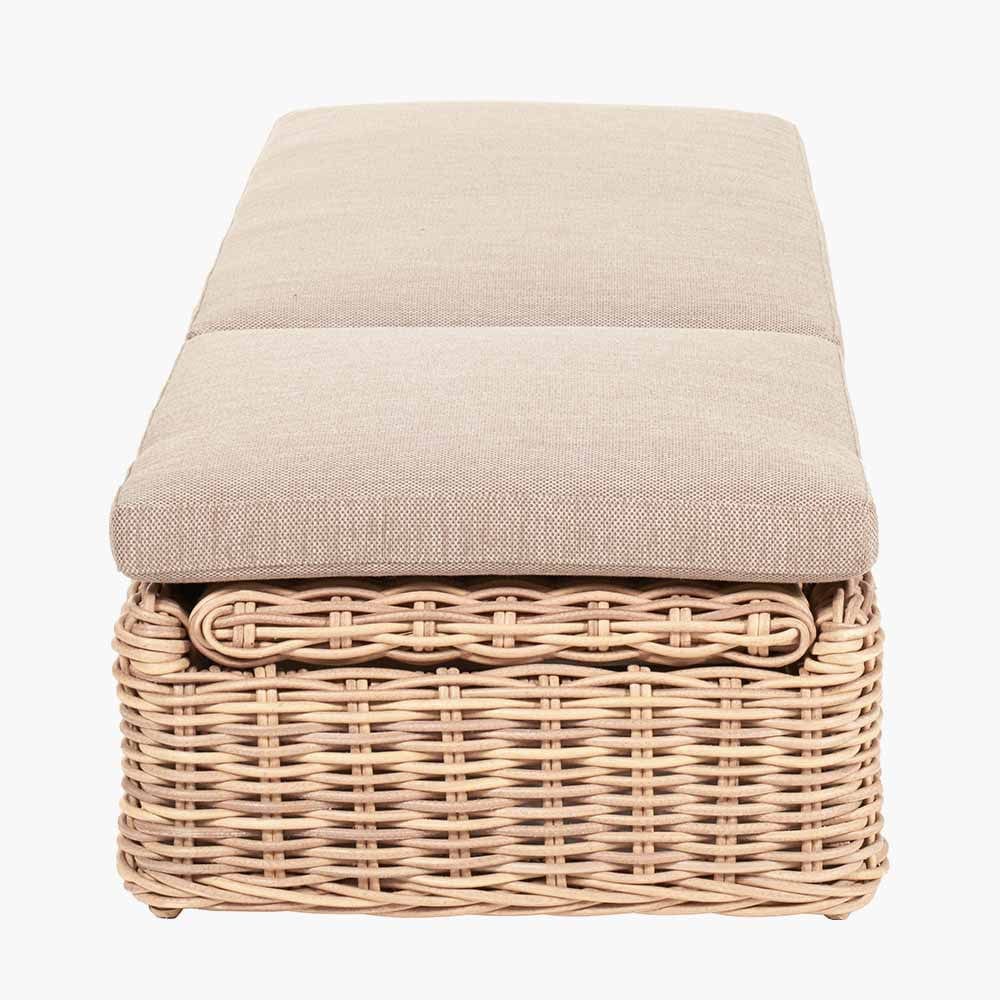 Garda Natural Antique Sunlounger.