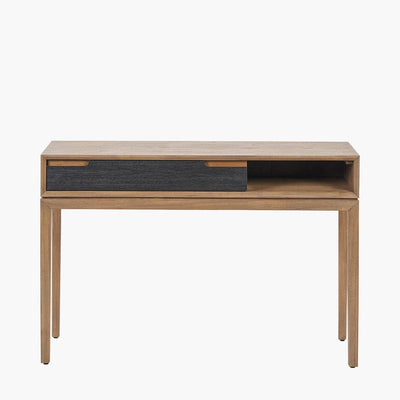 Pacific Lifestyle Outdoors Gio Black and Natural Acacia Wood 1 Drawer Console Table House of Isabella UK