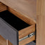 Gio Black and Natural Acacia Wood 2 Drawer, 7 Niche Shelf Unit.