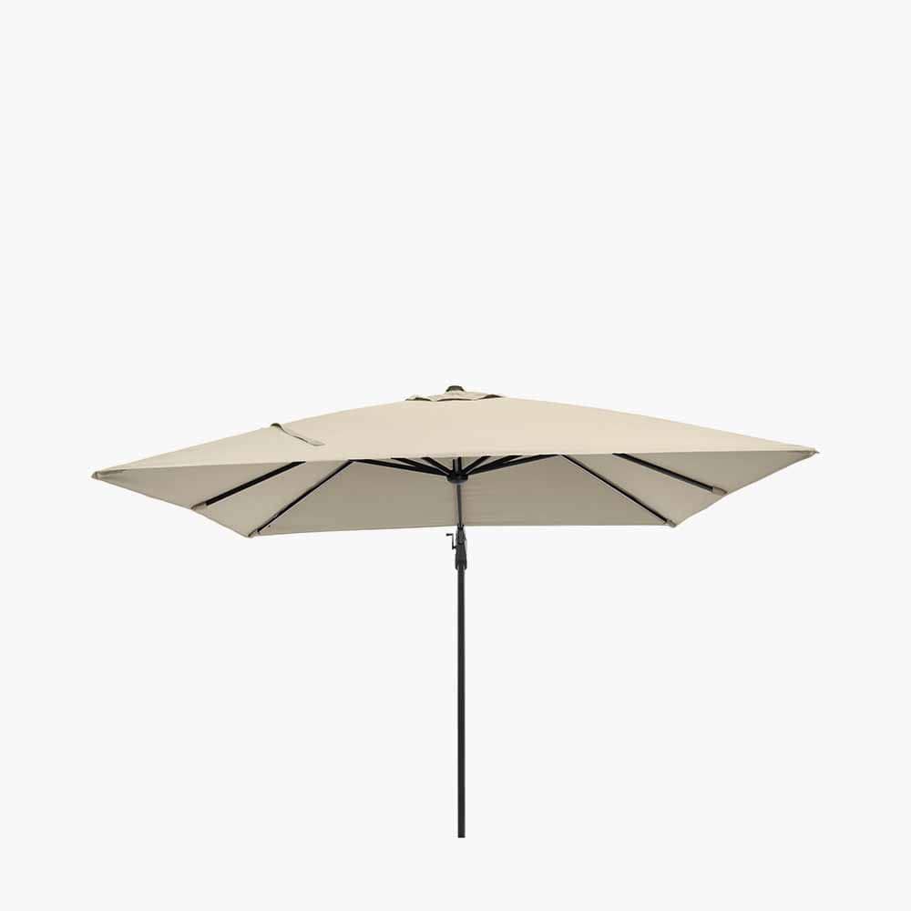 Glow Challenger T2 3m Square Champagne Free Arm Parasol.