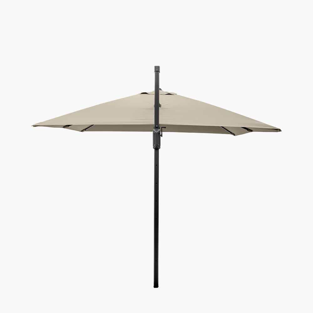 Pacific Lifestyle Outdoors Glow Challenger T2 3m Square Champagne Free Arm Parasol House of Isabella UK