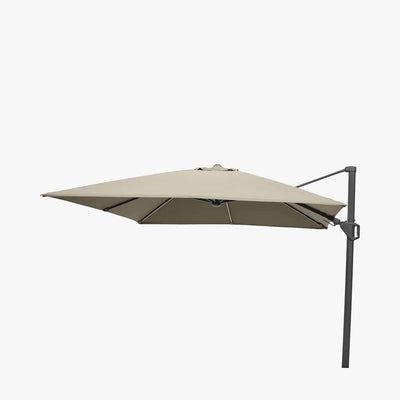 Pacific Lifestyle Outdoors Glow Challenger T2 3m Square Champagne Free Arm Parasol House of Isabella UK