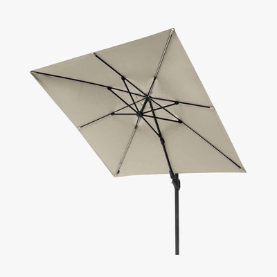 Pacific Lifestyle Outdoors Glow Challenger T2 3m Square Champagne Free Arm Parasol House of Isabella UK