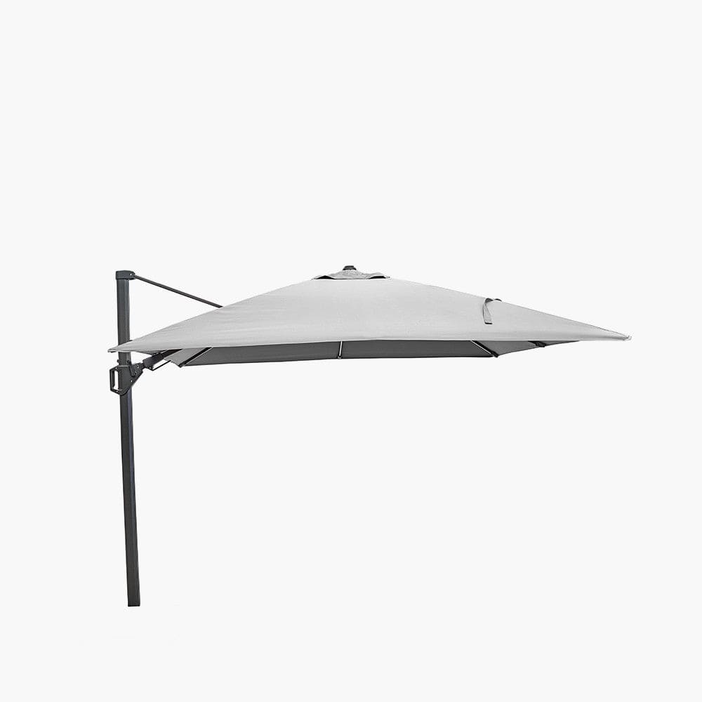 Pacific Lifestyle Outdoors Glow Challenger T2 3m Square Luna Grey Parasol House of Isabella UK