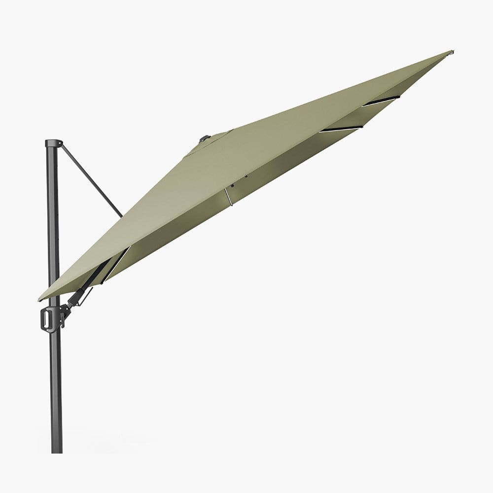 Glow Challenger T2 3m Square Premium Lush Green Free Arm Parasol.
