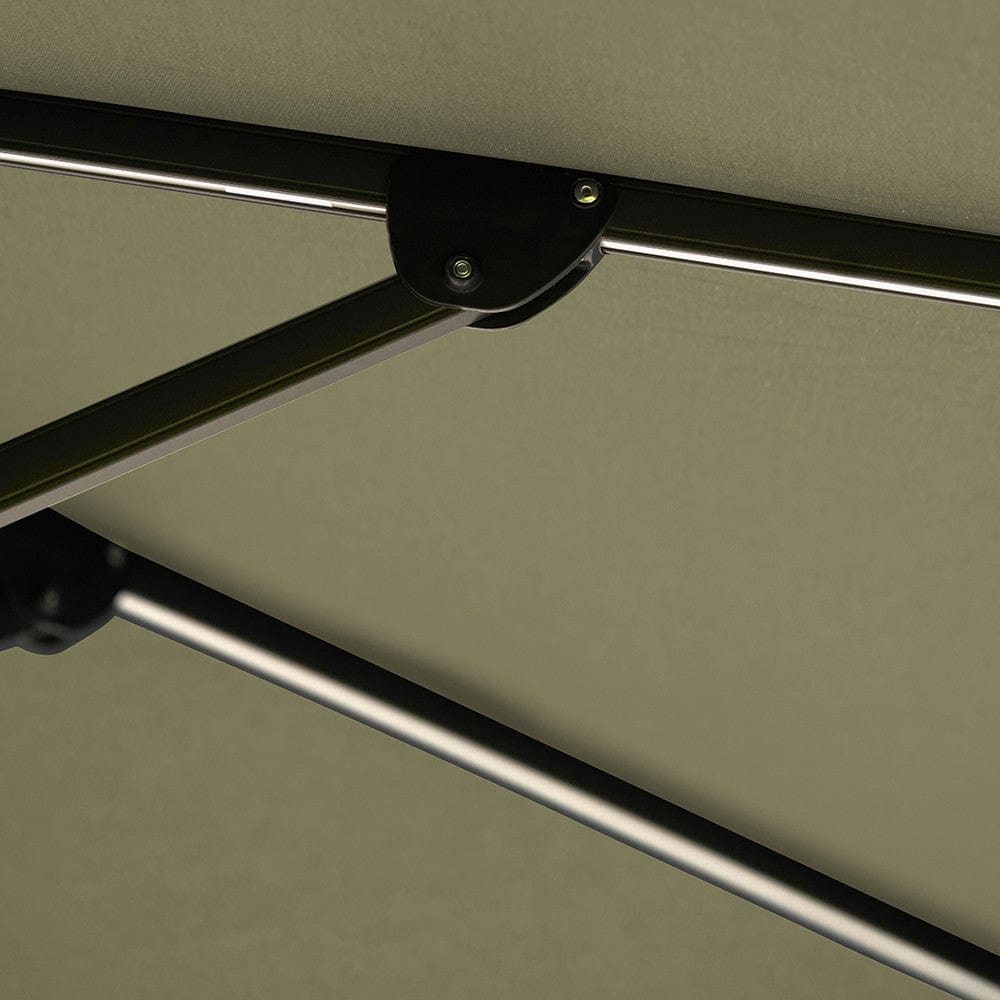 Glow Challenger T2 3m Square Premium Lush Green Free Arm Parasol.